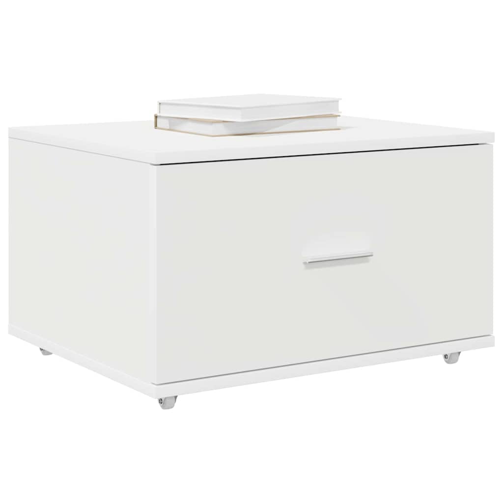 vidaXL Ladekast met wiel Wit 55 x 45 x 31 cm