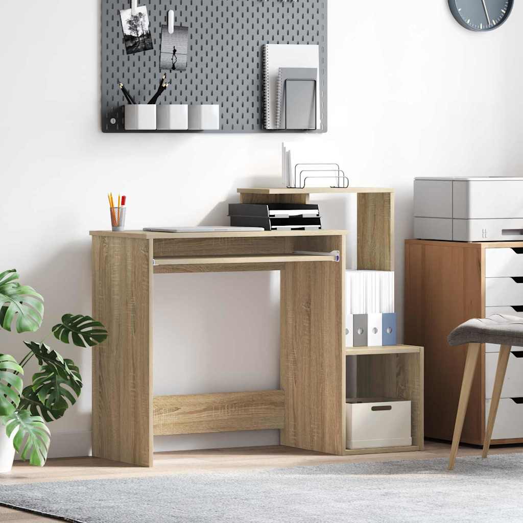 vidaXL Bureau met lade met plank Wit 106 x 41 x 88.5 cm Bewerkt hout