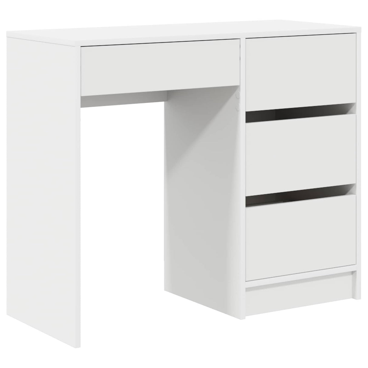 vidaXL Bureau met lade met opslag Wit 90 x 37.5 x 75 cm Bewerkt hout