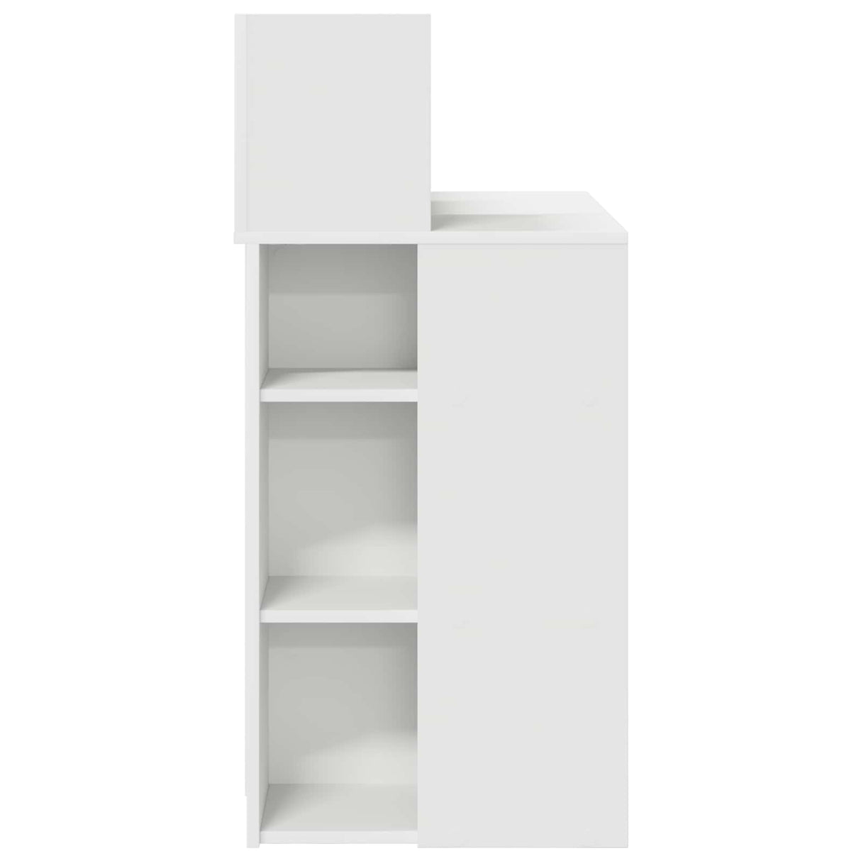 vidaXL Bureau met plank met opslag Wit 90 x 48 x 101,5 cm Bewerkt hout