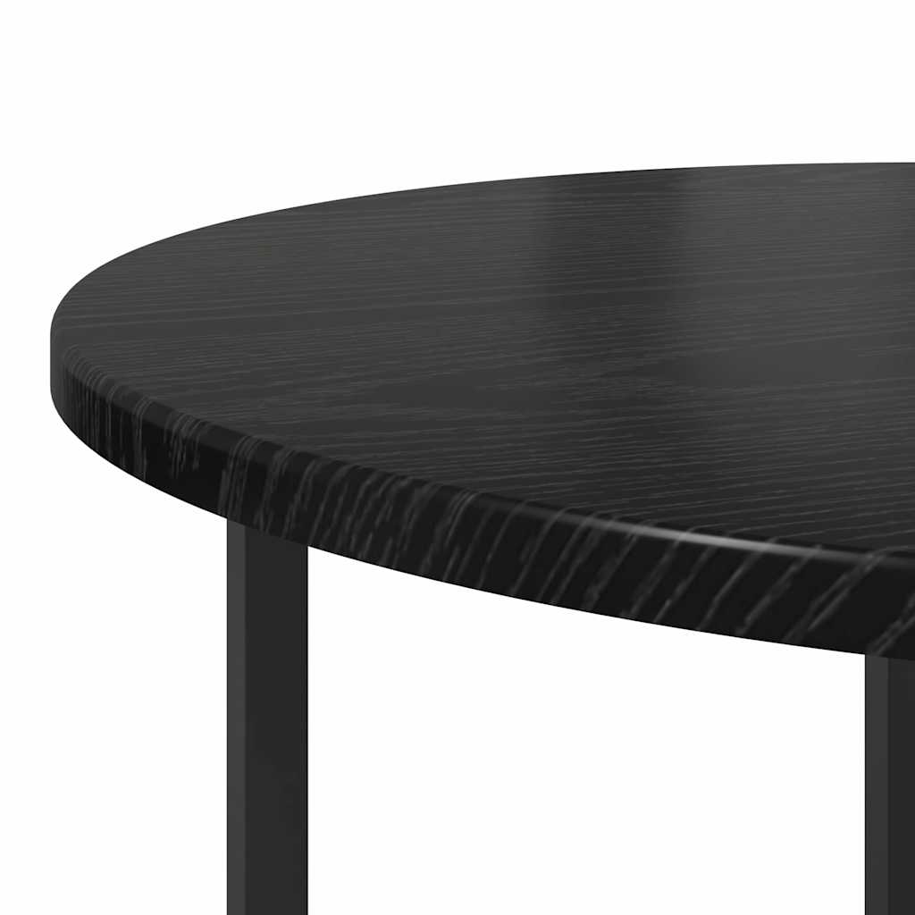 vidaXL Bijzettafelset 2 pcs Zwart Eiken