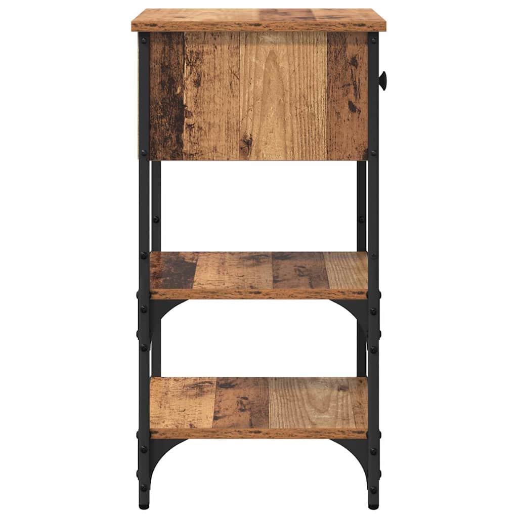 vidaXL Nachtkastjes 2 st 34x36x70 cm bewerkt hout zwart
