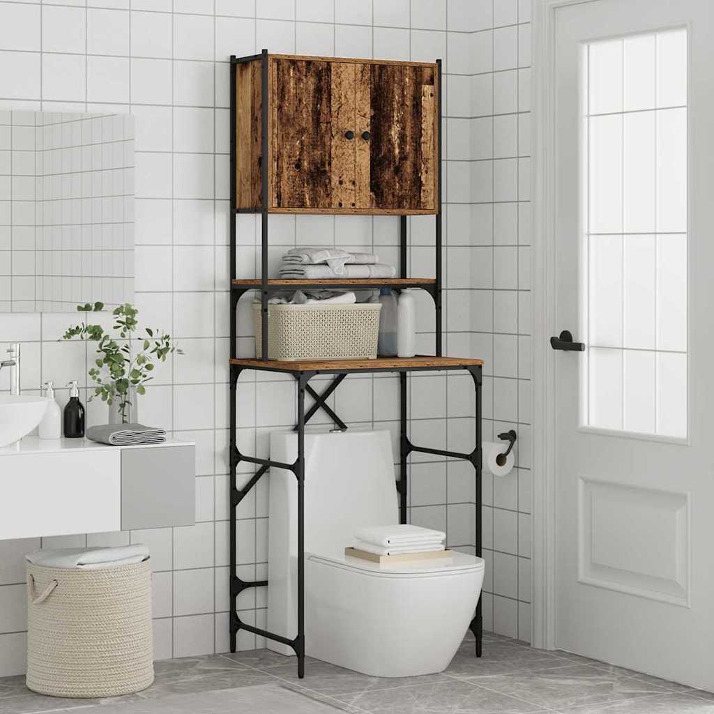 vidaXL Wasmachinekast 68x48,5x194 cm zwart