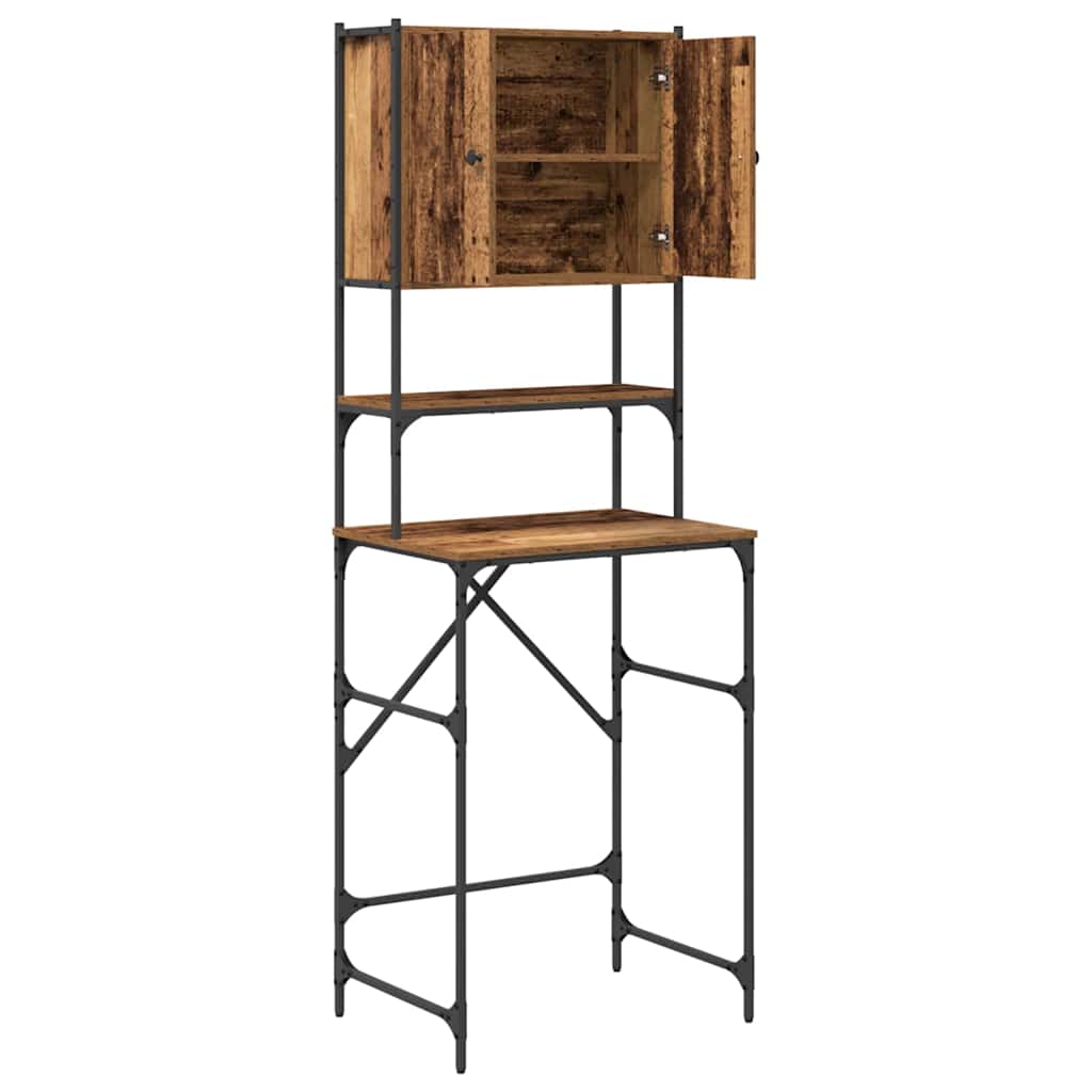 vidaXL Wasmachinekast 68x48,5x194 cm zwart