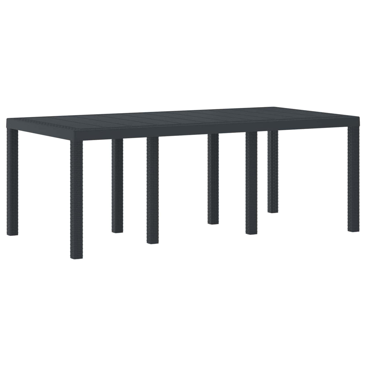 vidaXL Tuin Tafel Antraciet 250 x 100 x 73 cm poly rattan