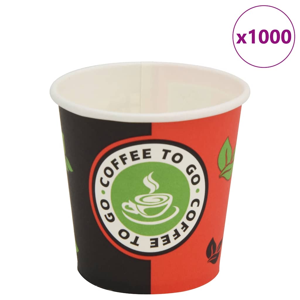 vidaXL Disposable paper coffee cups 120 ml (4 oz) 1000 pcs