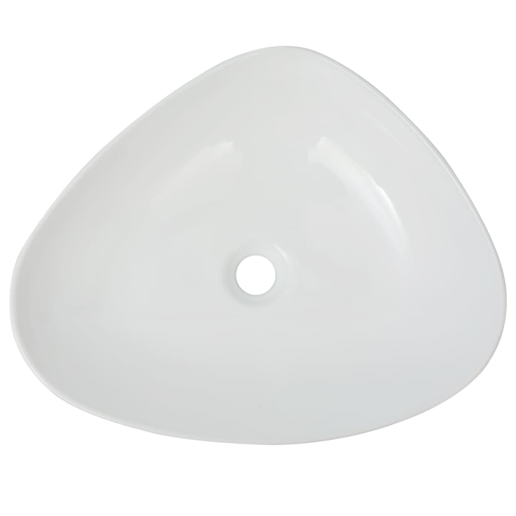 vidaXL Triangular Wash Basin white 50.5x41x12 cm ceramic