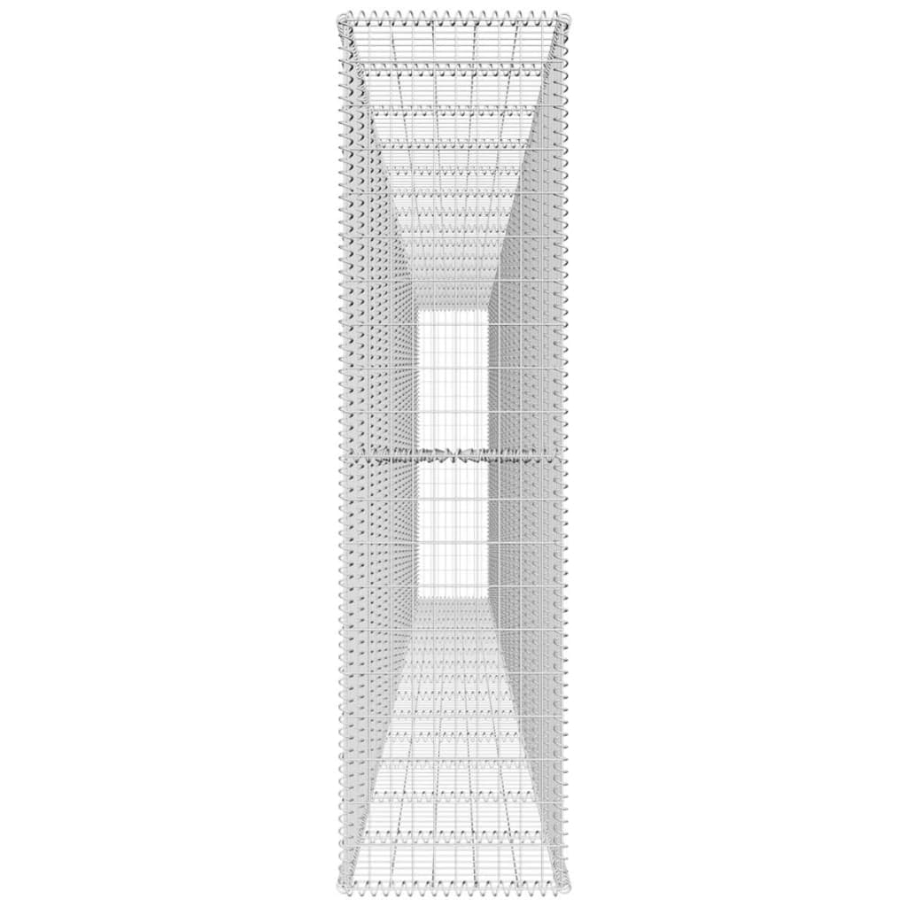 vidaXL Gabion Wall with Lid 600x50x100 cm Galvanized Steel