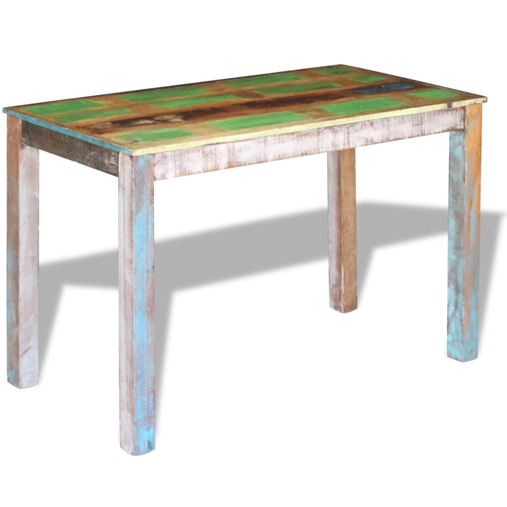 vidaXL Dining Table 115x60x76 cm Solid Reclaimed Wood