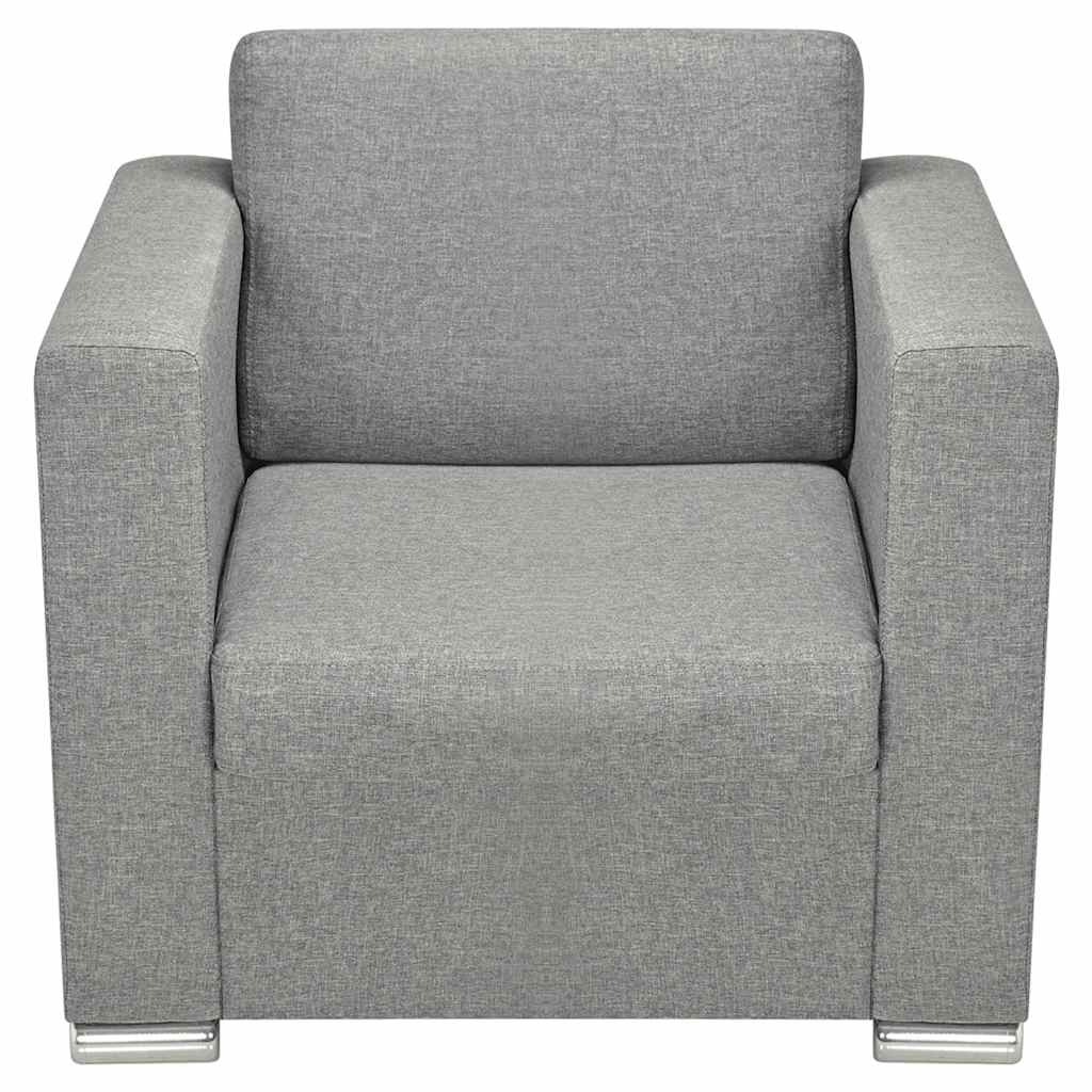 vidaXL Armchair fabric light gray