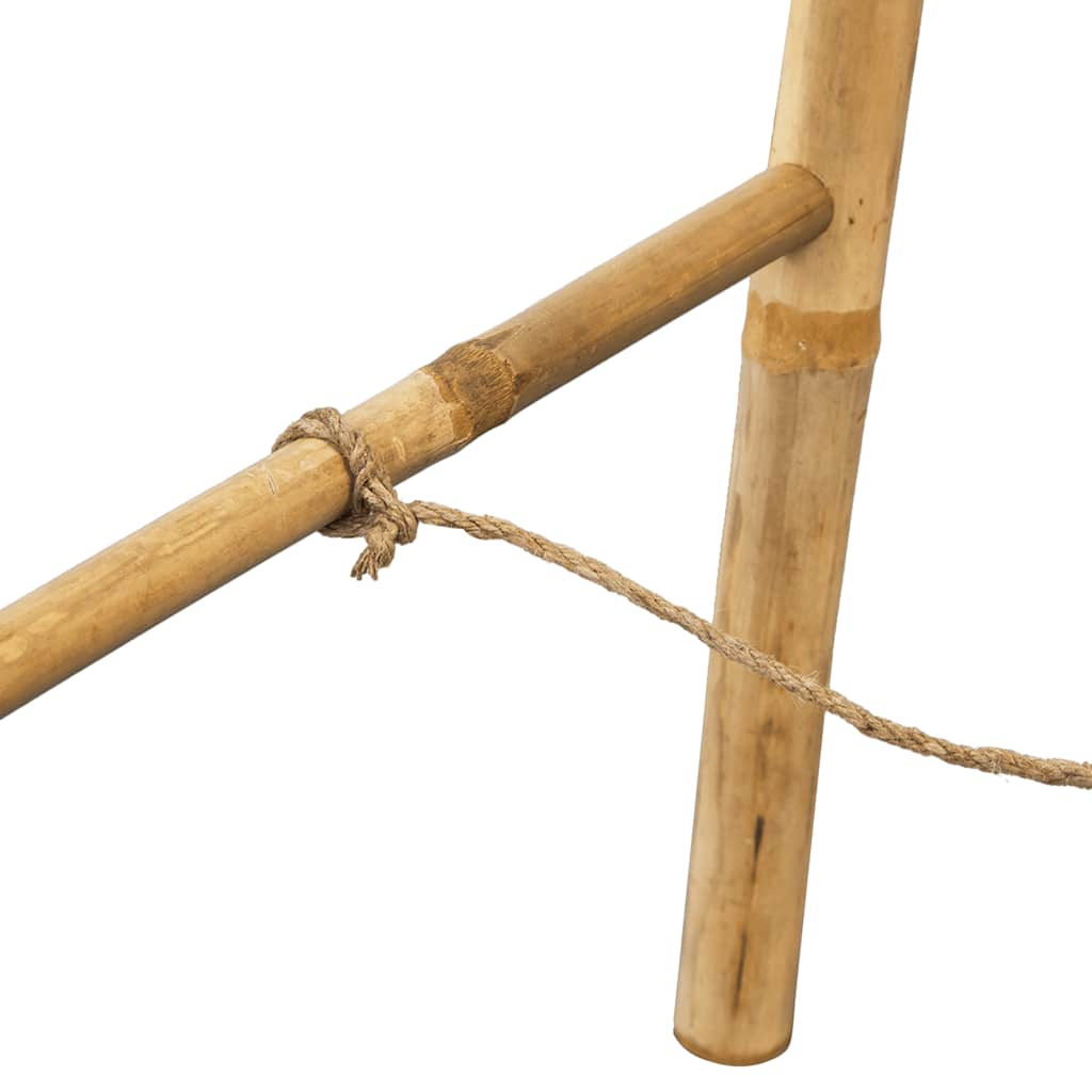 vidaXL Dubbele handdoekenladder met 5 tredes 50x160 cm bamboe