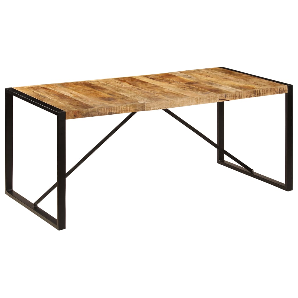 vidaXL Dining Table 180 cm Solid Rough Mango Wood
