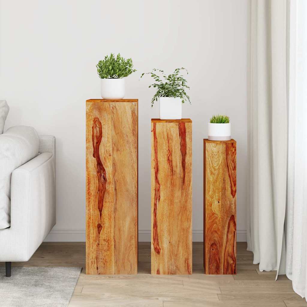 vidaXL Plantenstandaards 2 st massief mangohout