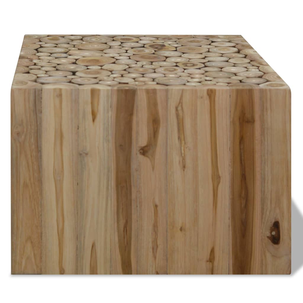 vidaXL Coffee table 50x50x35 cm solid teak wood
