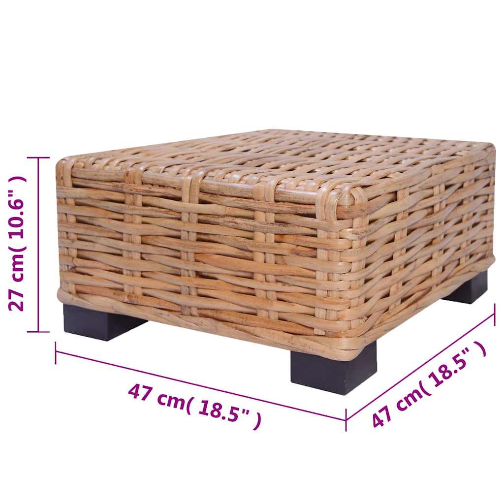 vidaXL Loungeset Natural Rattan 27-Piece