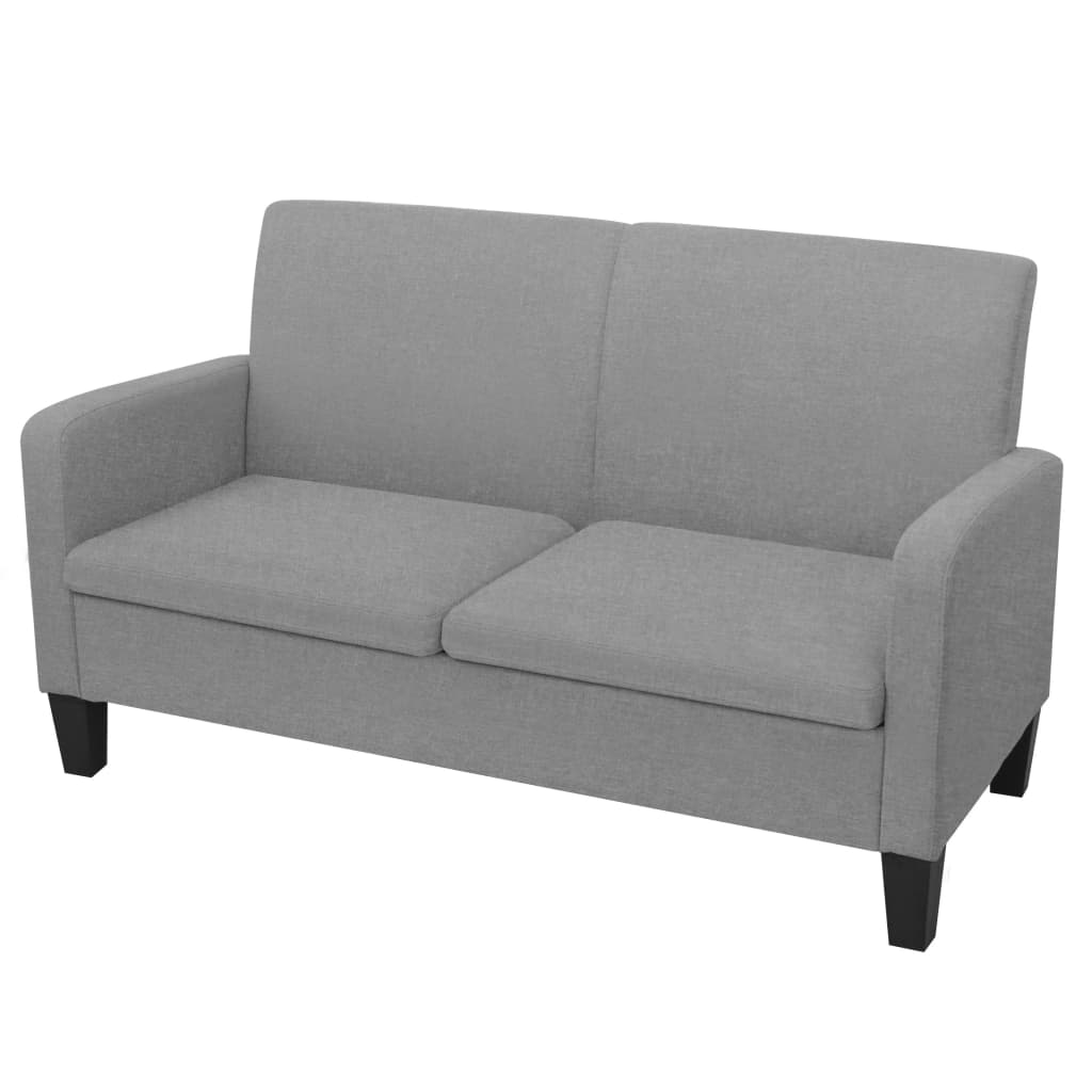 vidaXL Tweezitsbank 135x65x76 cm lichtgrijs