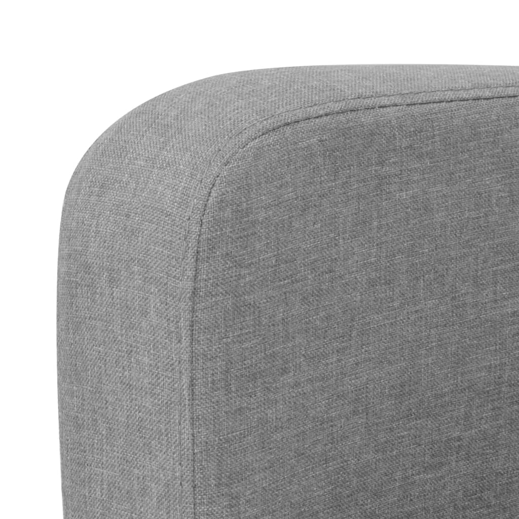 vidaXL Tweezitsbank 135x65x76 cm lichtgrijs