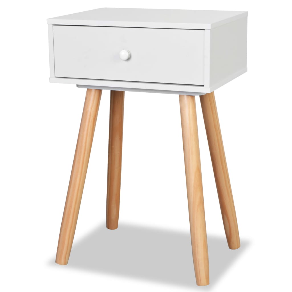 vidaXL Nachtkastjes 2 st 40x30x61 cm massif vert foncé