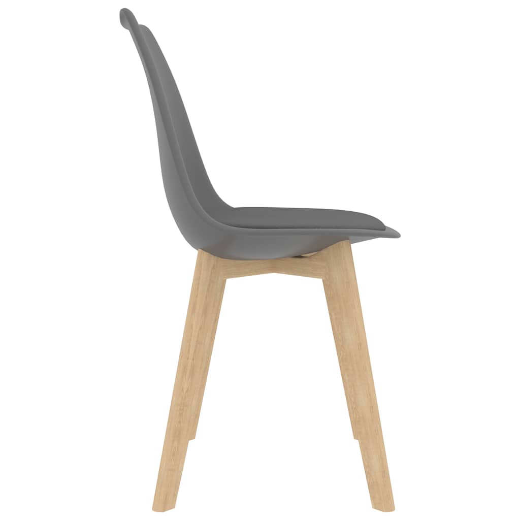 vidaXL Eetkamerstoelen 2 st kunststof grijs