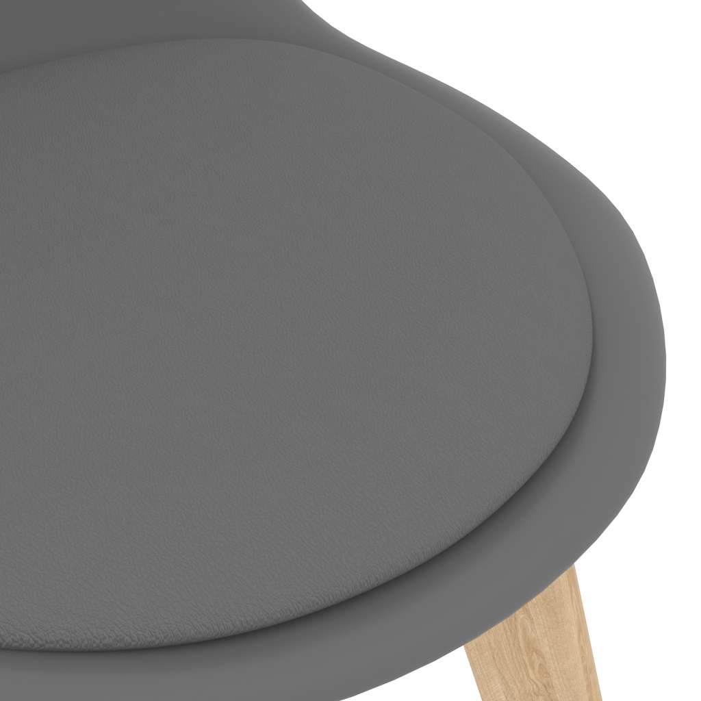 vidaXL Eetkamerstoelen 2 st kunststof grijs