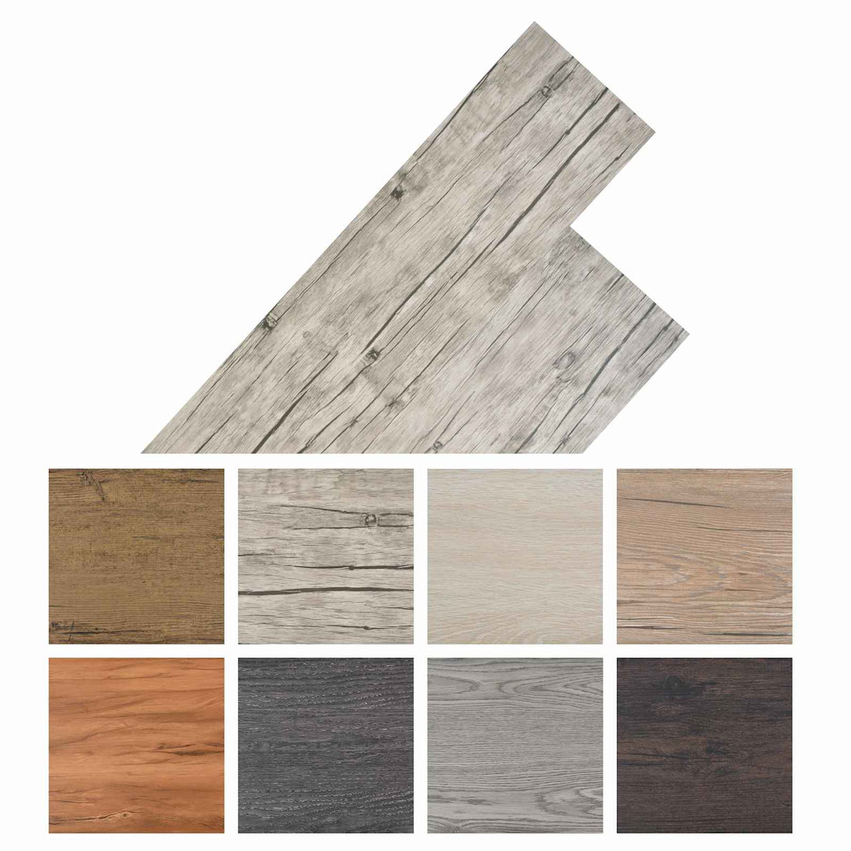 vidaXL Vloerplanken 18 pcs Bois brut 5,26 m² PVC