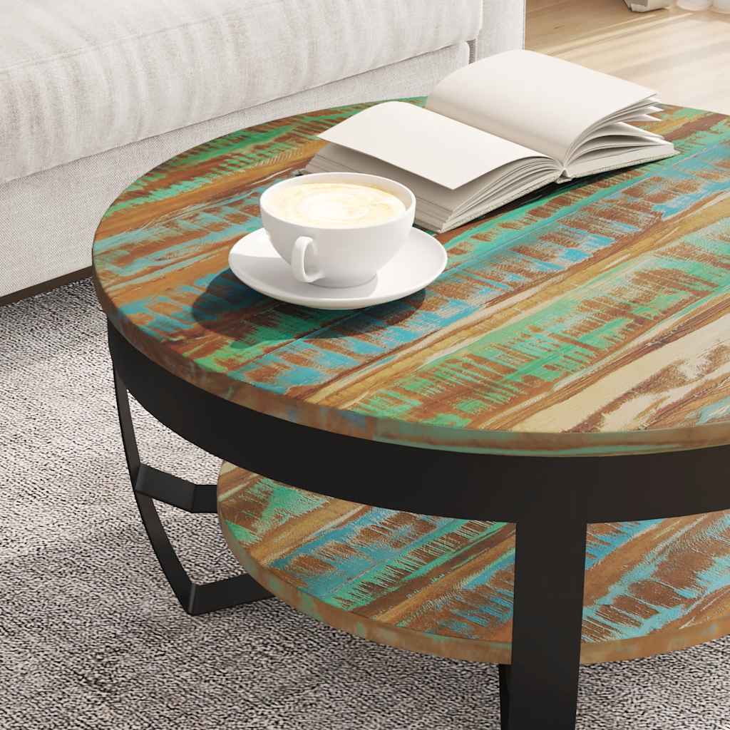 vidaXL Salontafel 60x40 cm massief gerecycled hout