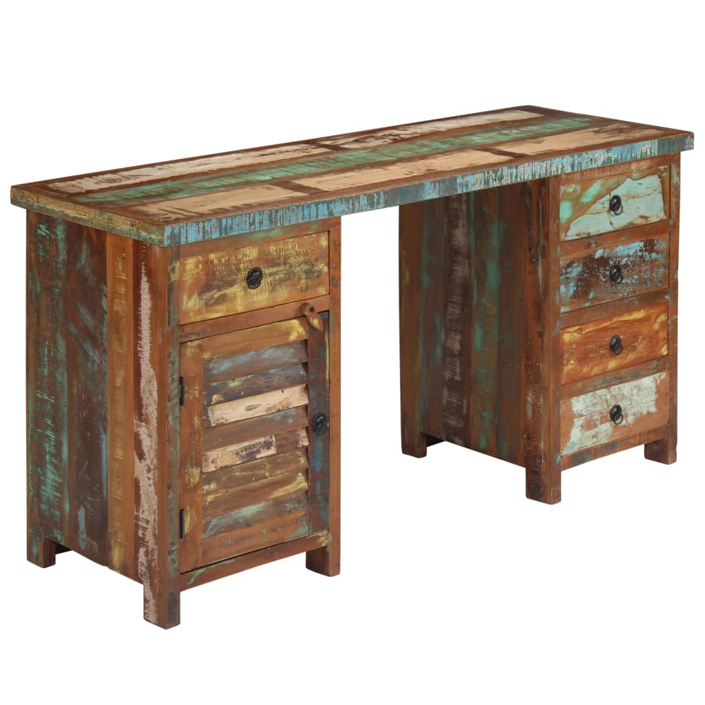 vidaXL Bureau 140x50x77 cm bois recyclé massif