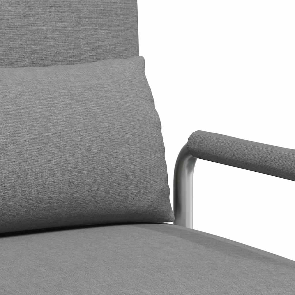 vidaXL Draaistoel en slaapbank stof lichtgrijs