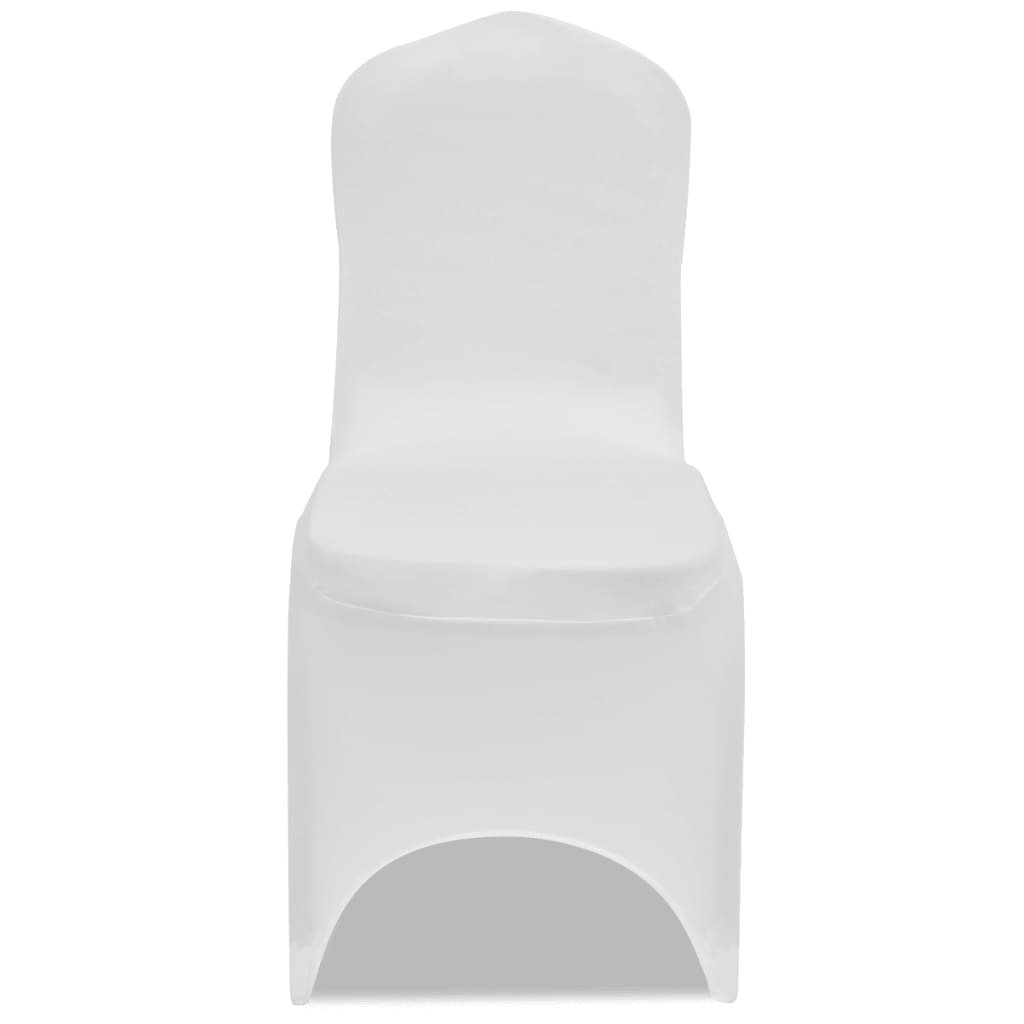 vidaXL Stretch Chair Covers White 100 pcs