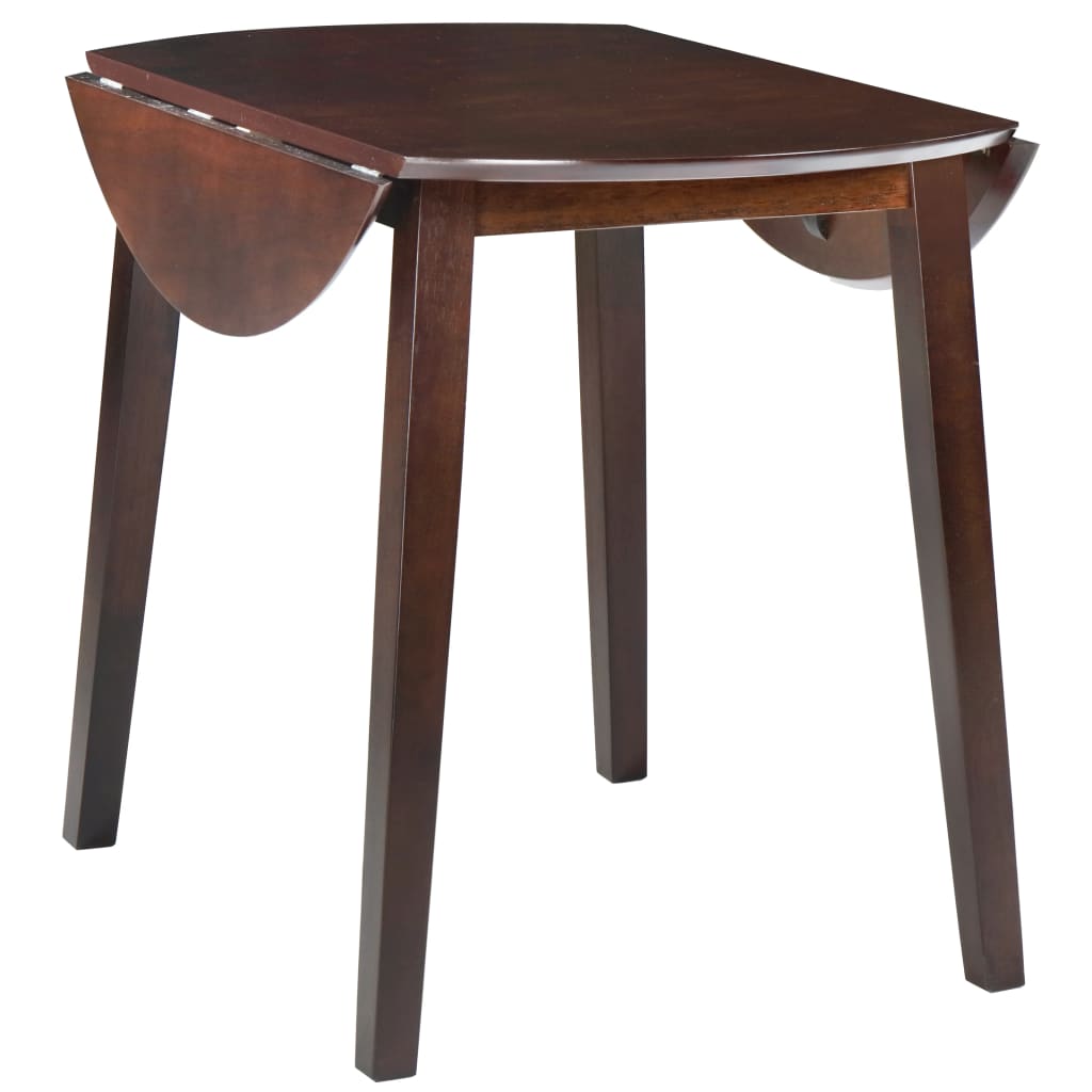 vidaXL Folding Dining Table Round MDF Brown