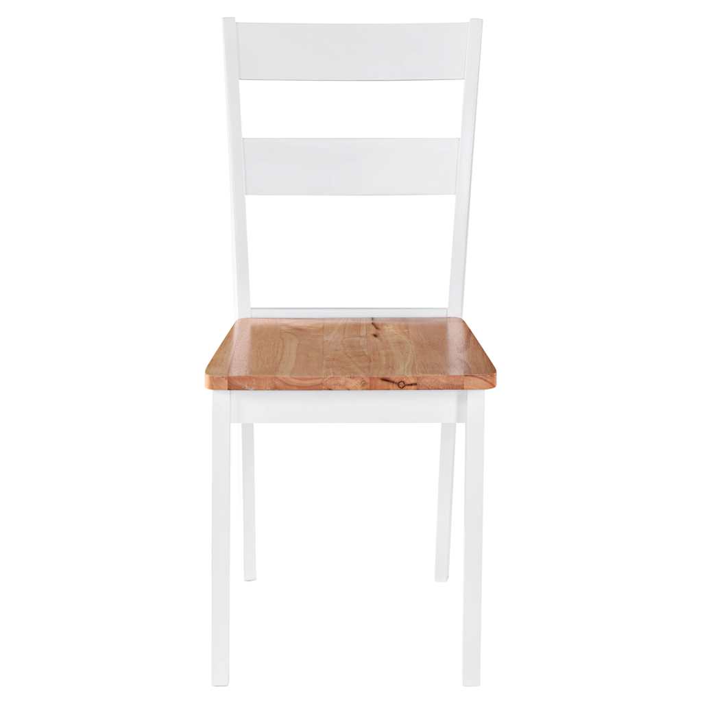 vidaXL Dining Chairs 4 pcs Solid Rubberwood White