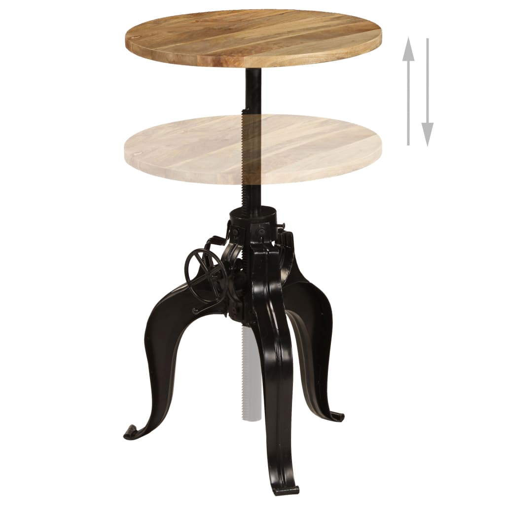 vidaXL Bar table 60x(76-110) cm solid mango wood