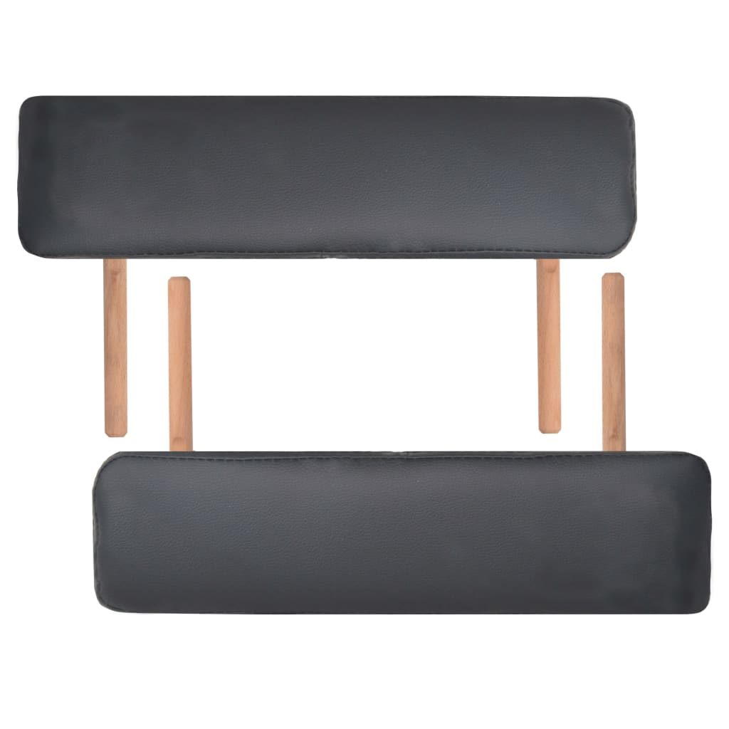 vidaXL Foldable Massage Table and Stool Set 2 Zones 10 cm Thick White