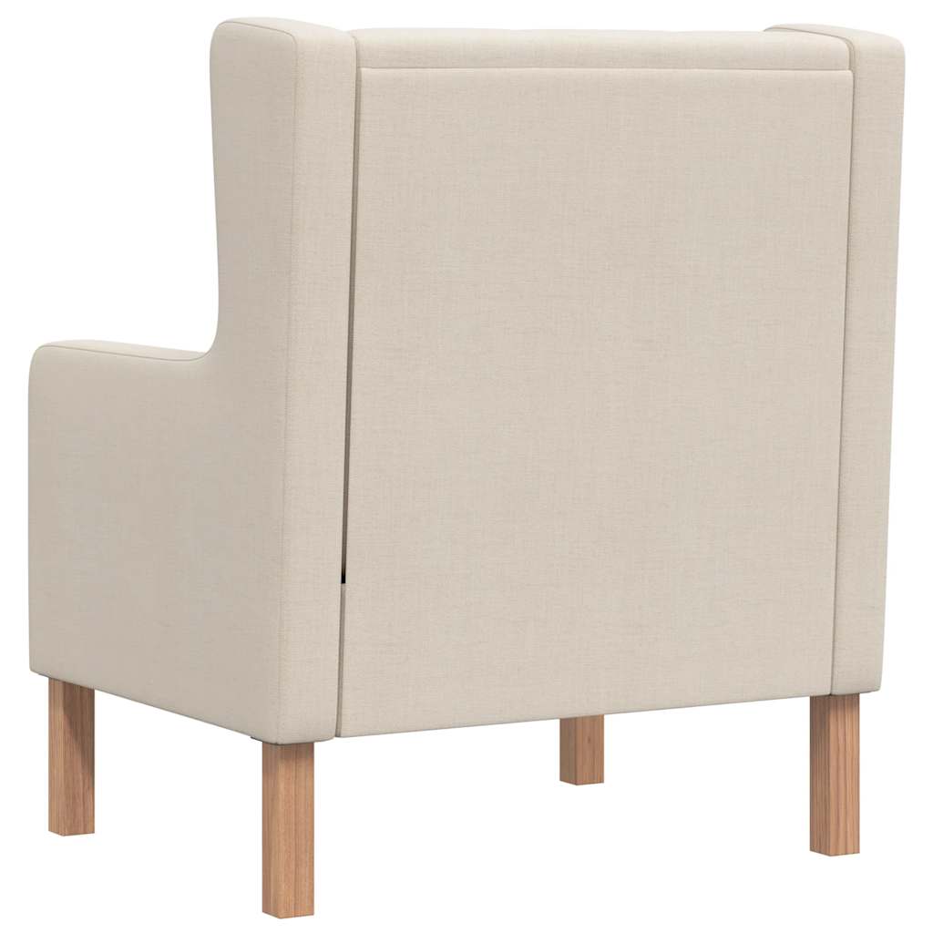 vidaXL Fabric Armchair Cream