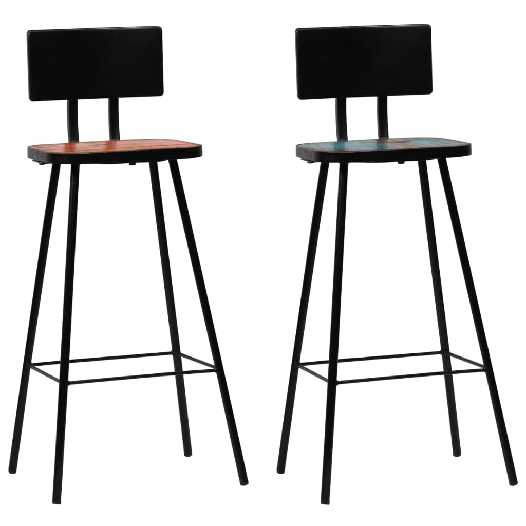 vidaXL 3-delige Barset massief gerecycled hout meerkleurig