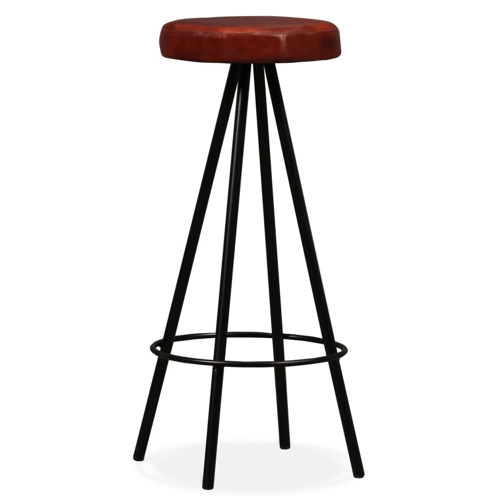 vidaXL Bar stools 2 pcs genuine leather