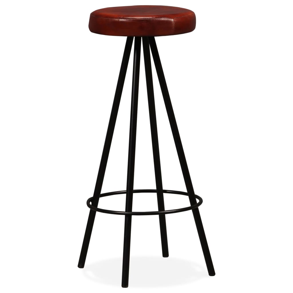vidaXL Bar stools 2 pcs genuine leather