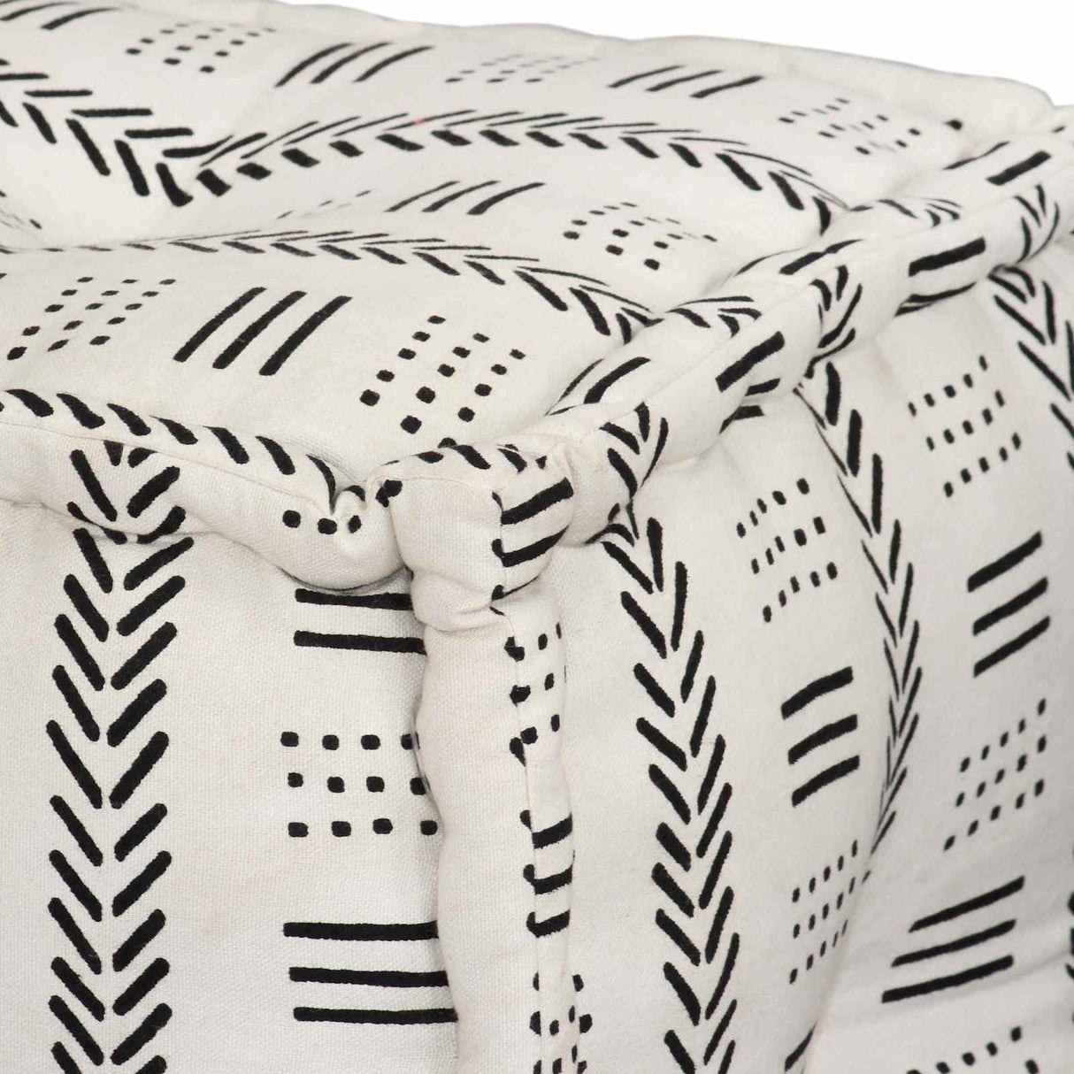 vidaXL Pouffes Geometric Grey and White 40 x 40 x 40 cm Fabric