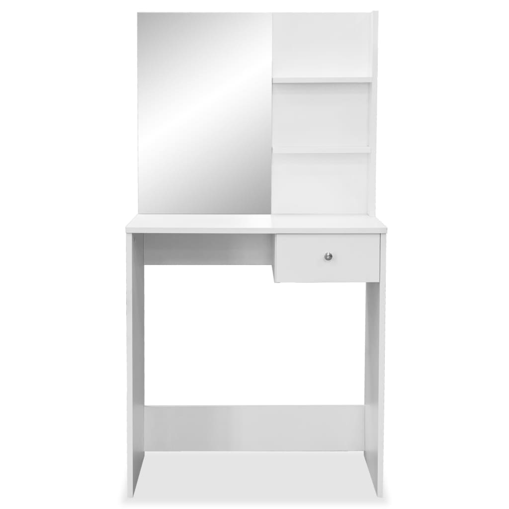 vidaXL Kaptafel 75x40x141 cm bewerkt hout wit