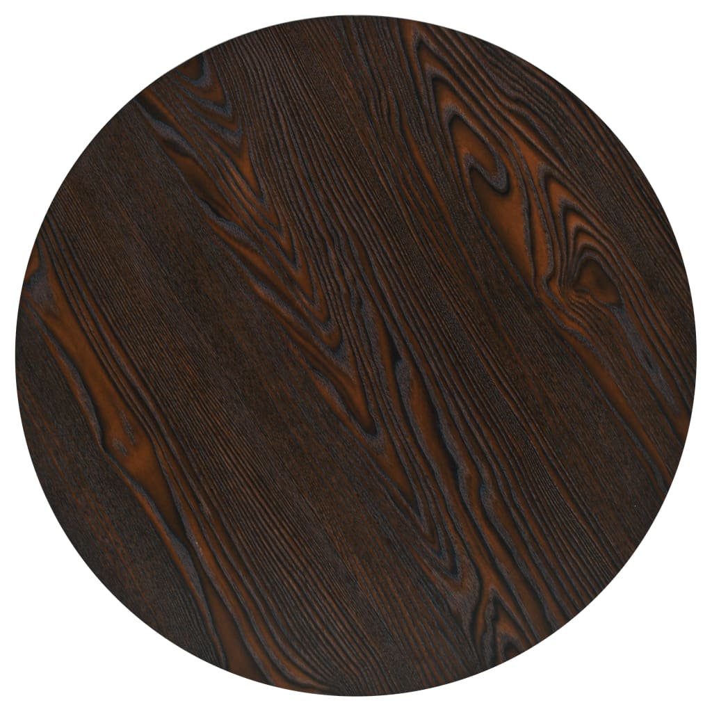 vidaXL Bistrotafel rond 60x75 cm MDF en staal donker essenkleur