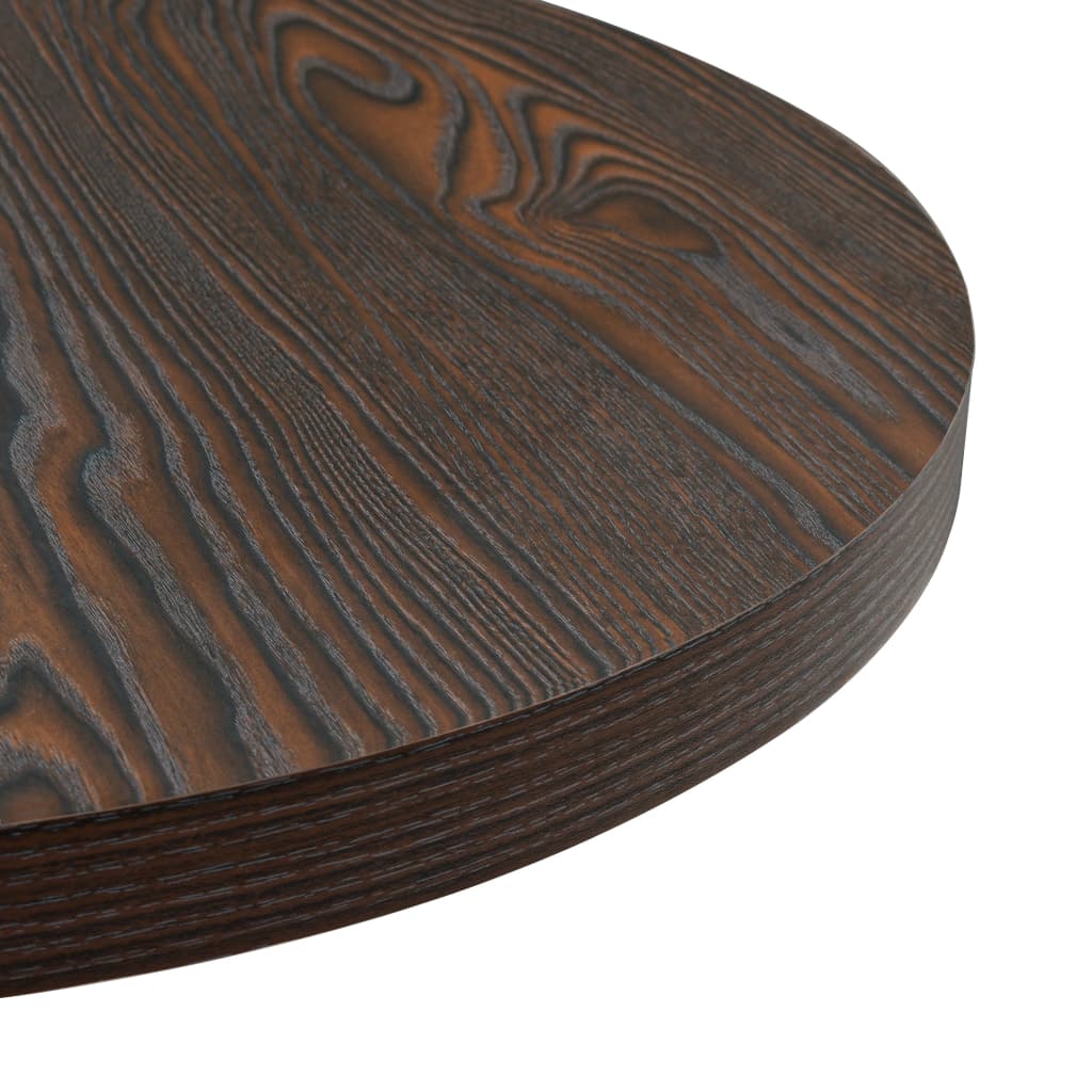 vidaXL Bistrotafel rond 60x75 cm MDF en staal donker essenkleur