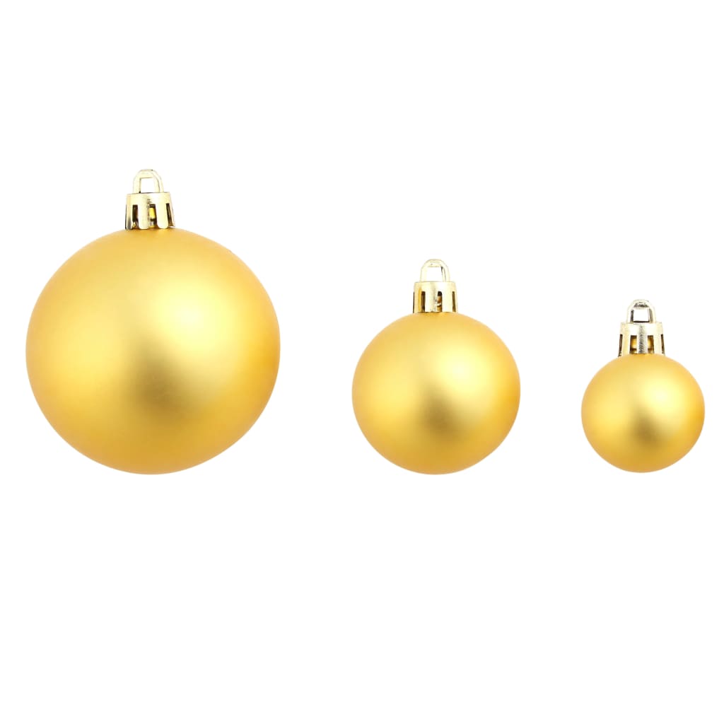 vidaXL 100-piece Christmas Ball Set 3/4/6 cm Gold