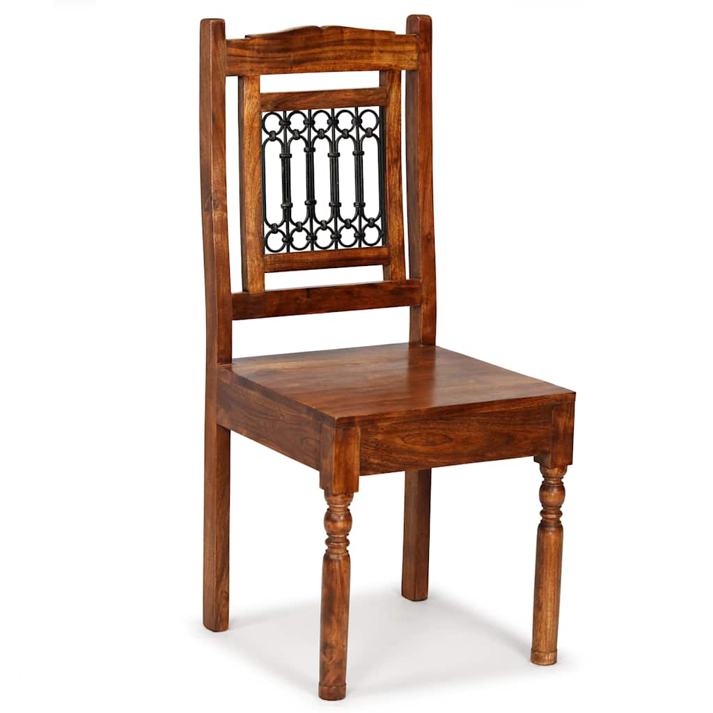 vidaXL Eetkamerstoelen 2 st klassiek hout met honingafwerking