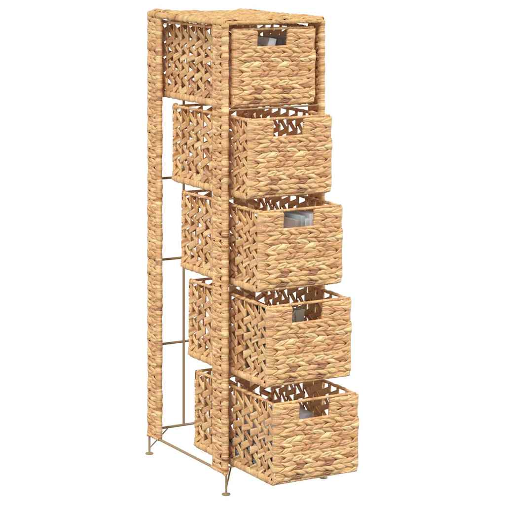 vidaXL Opbergset met 5 manden 25,5x37x100 cm waterhyacint