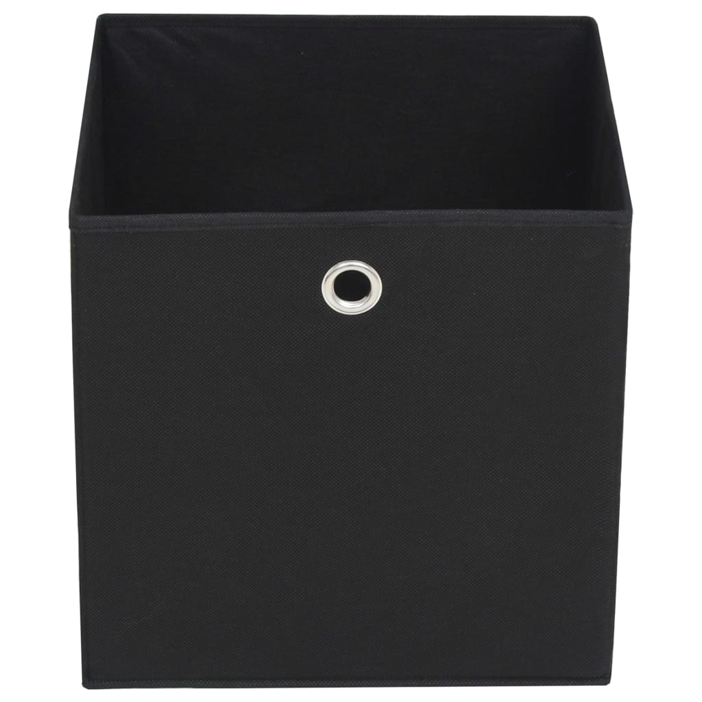 vidaXL Storage Boxes 4 pcs 32x32x32 cm non-woven fabric black