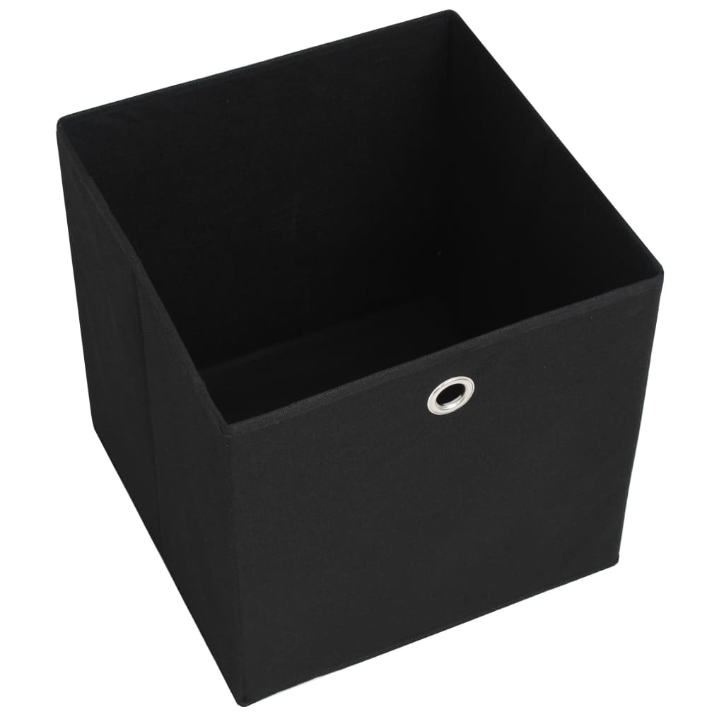 vidaXL Storage Boxes 4 pcs 32x32x32 cm non-woven fabric black