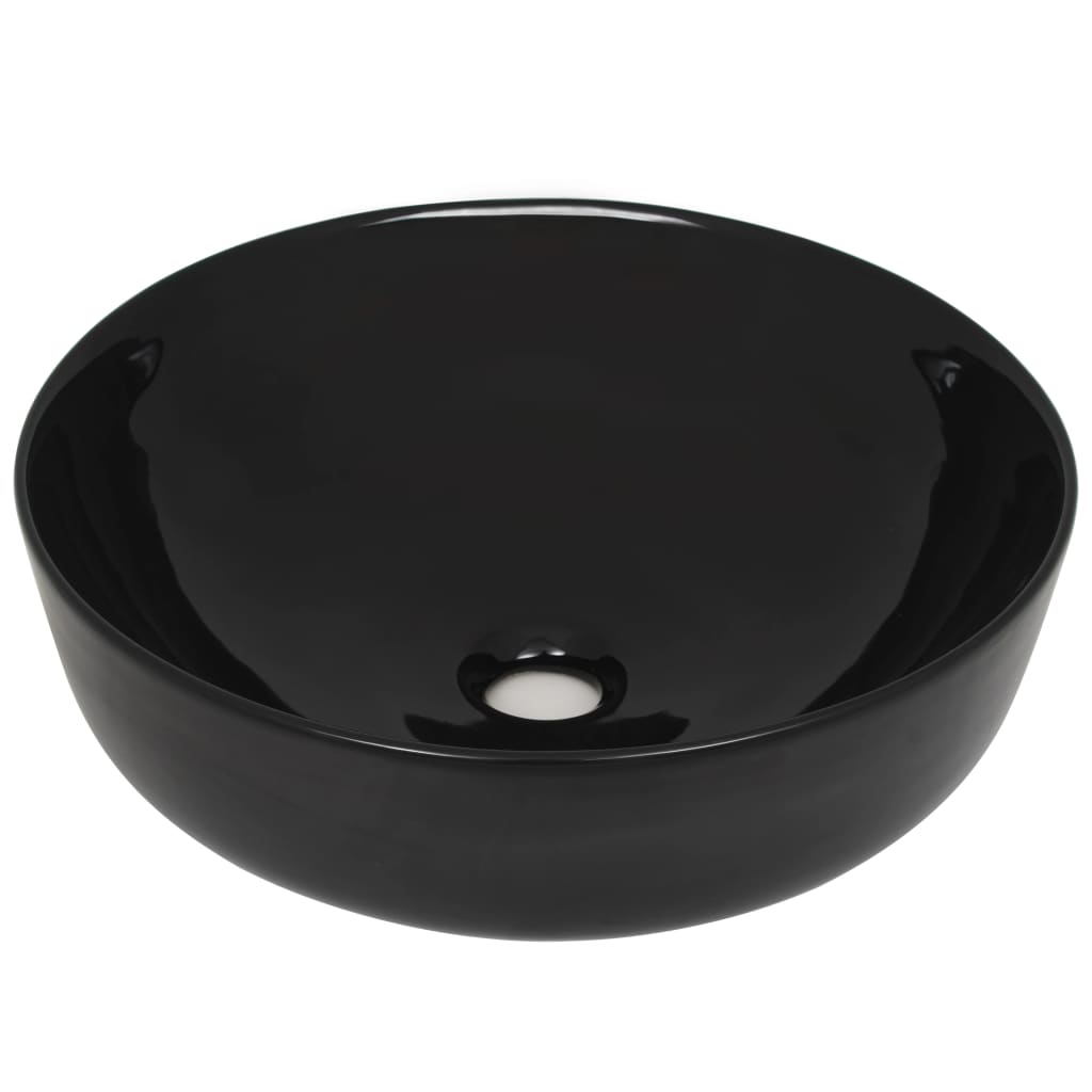 vidaXL Round Wash Basin White 41.5x13.5 cm Ceramic