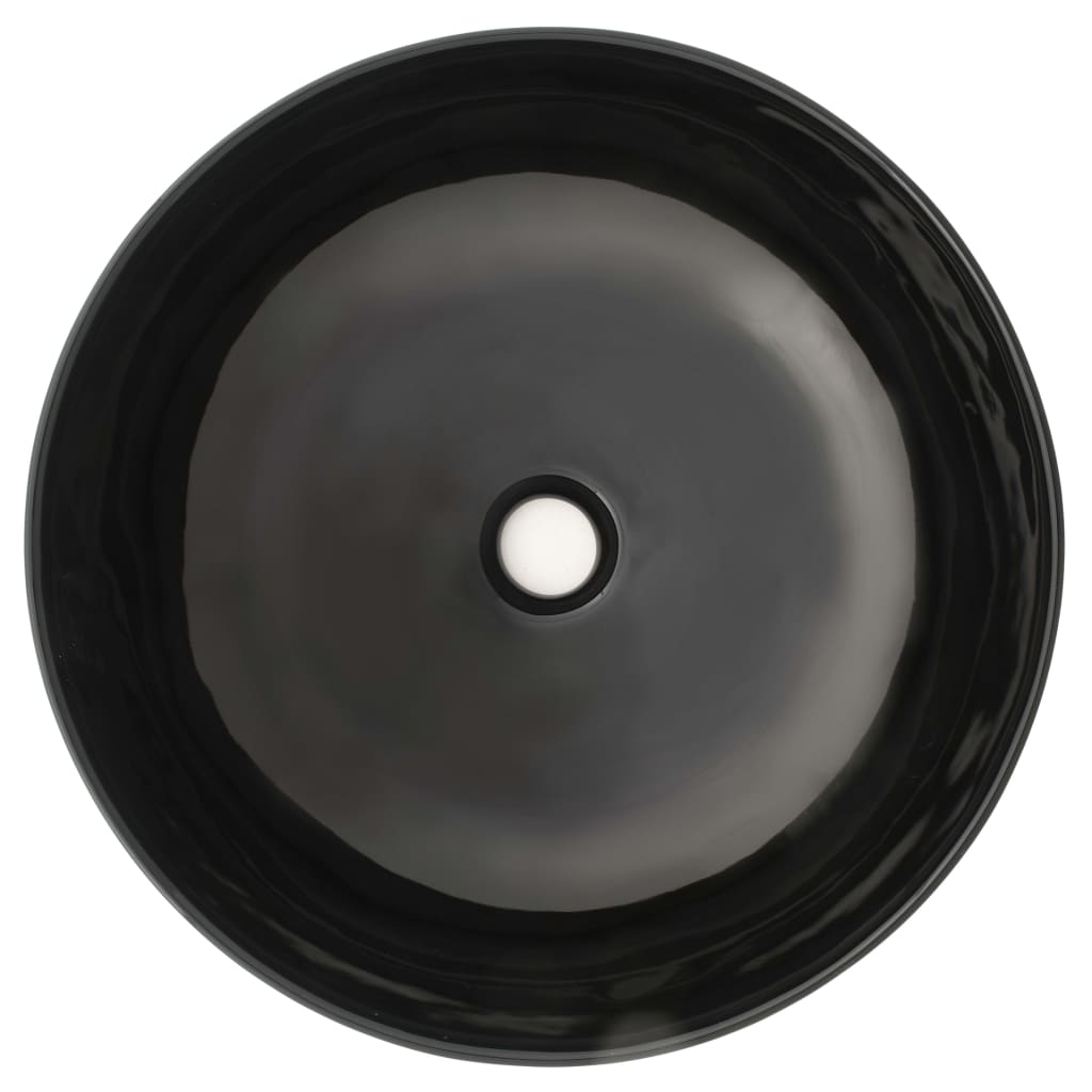 vidaXL Round Wash Basin White 41.5x13.5 cm Ceramic