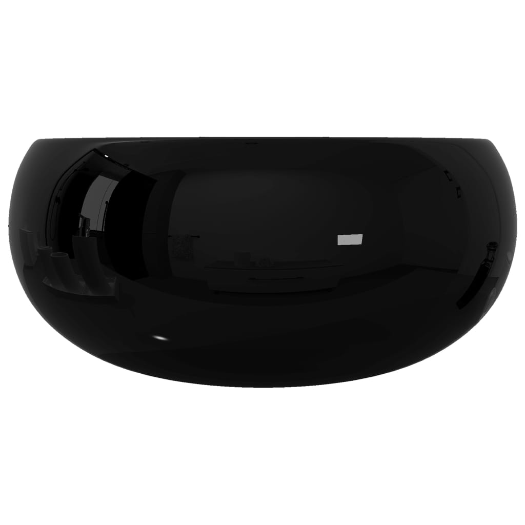 vidaXL Sink round 40x15 cm ceramic white