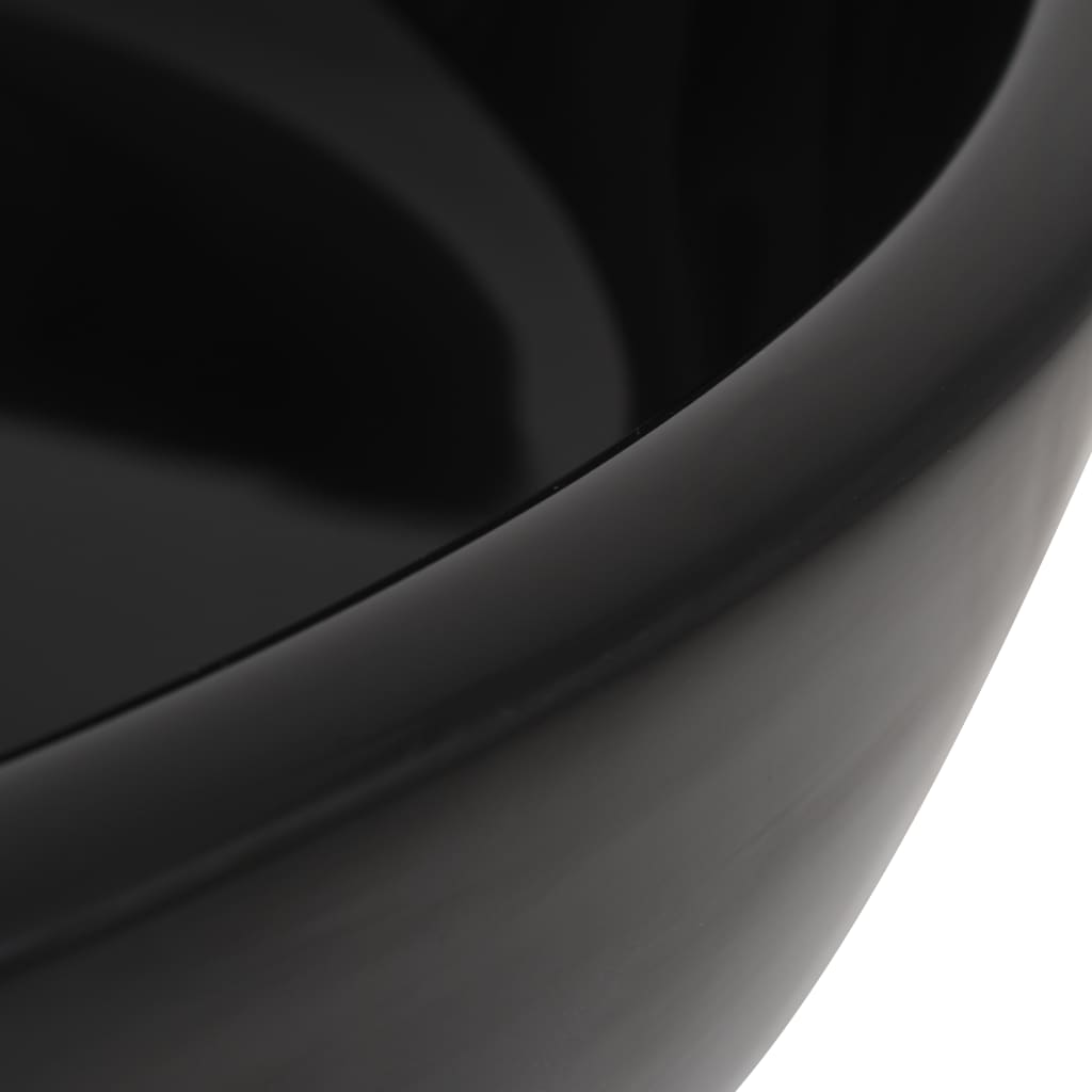vidaXL Round Wash Basin white 42x12 cm ceramic